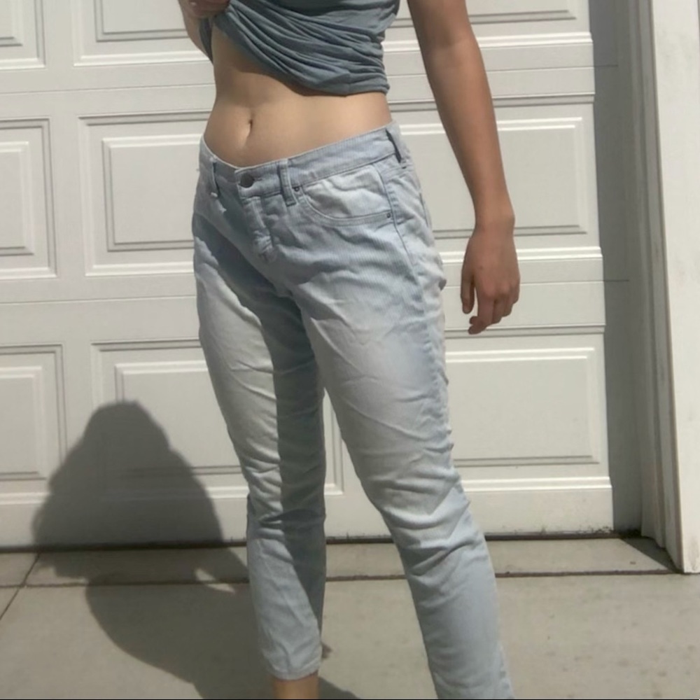 Pin-striped Faded Jeans
